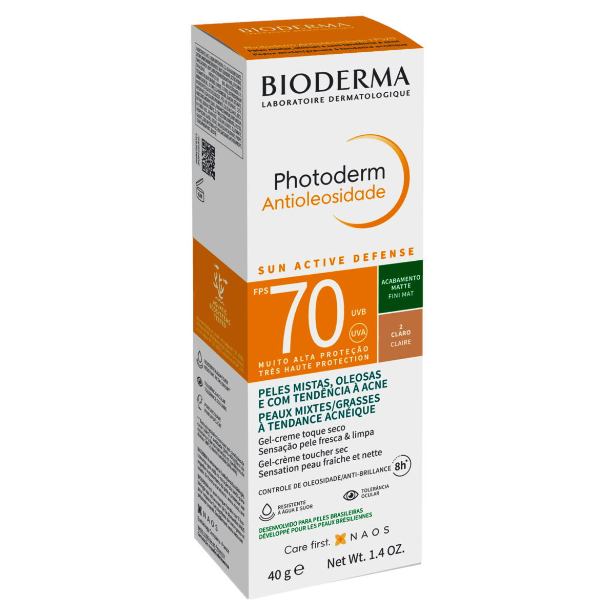 Protetor Solar Facial FPS70 Bioderma Photoderm Antioleosidade 2.0 40g - Imagem 1